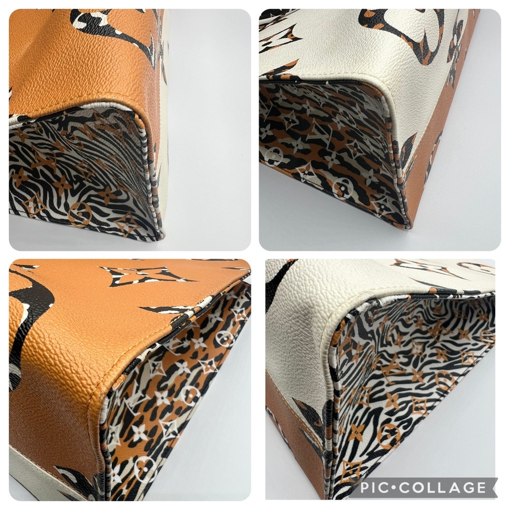 Authentic Louis Vuitton Limited Ed On The Go GM Jungle White 2way Top/shoulder - Picture 3 of 15